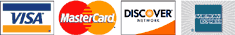 We accept Vista, MasterCard, Discover, American Express